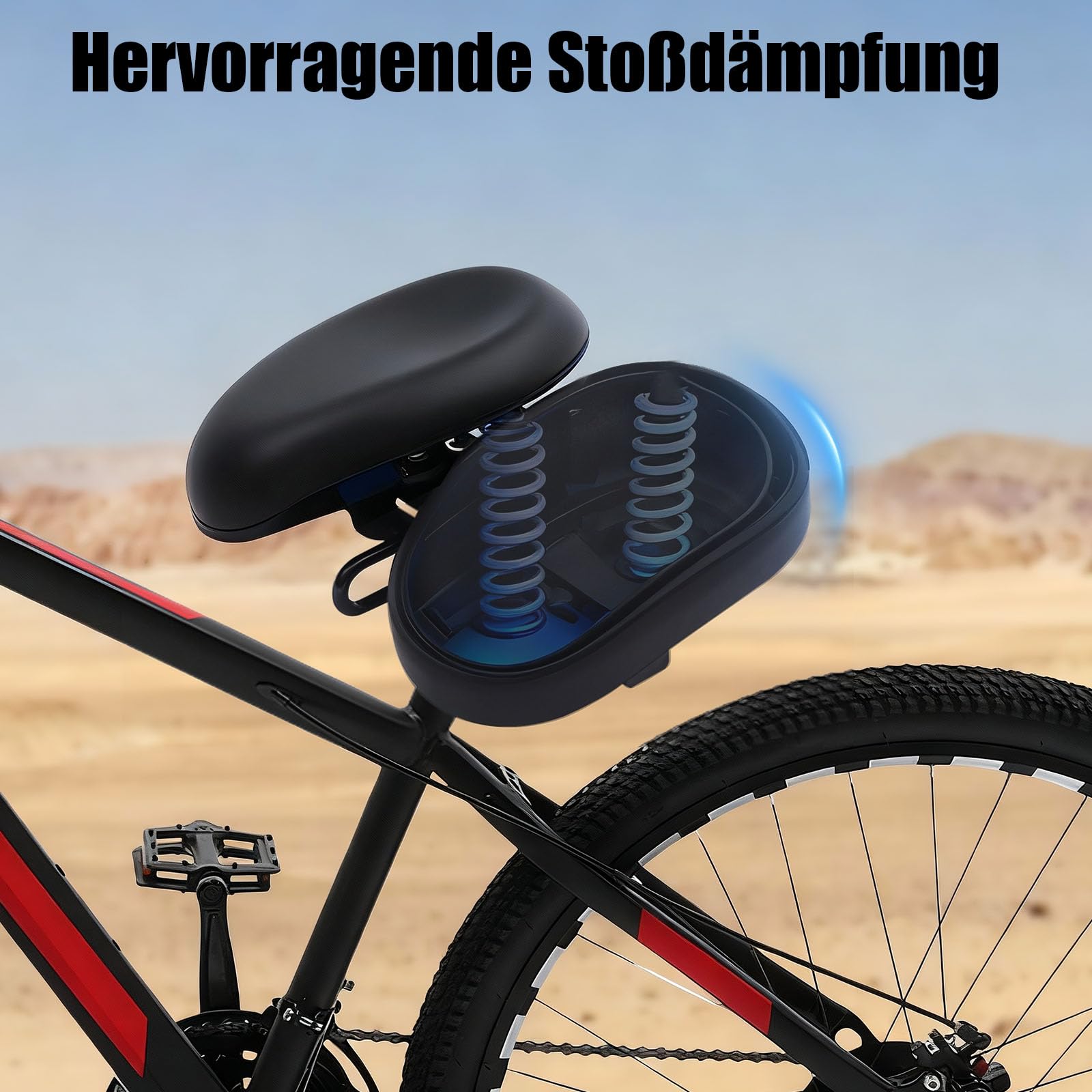 verstellbare fahrradsattel Nasenfreier Fahrradsattel, 4590 Ergonomischer Bike Sattel Schock Absorption Sitzkissen Extra Großes Dekompression Kissen, 8.62-9.69inch Breite für Mountainbike E-Bike Trekking Sport & Freizeit Farbe:Fluorescent Orange AVIP/Uranium Black Matt uvex Helmzubehör für Fahrrad Category:E Bike_ACID Carrier SIC 2.0 Rail Boost