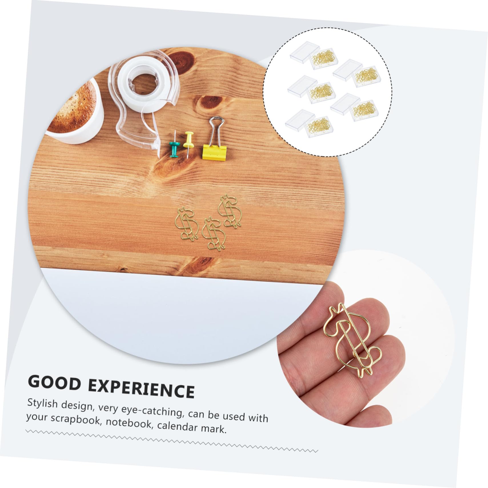 STOBOK 2 Sätze Goldene Büroklammer Büroklammern Groß Papier Clips Kabelklemme Große Bindeklammern Büroartikel Büromaterial Mappen Büroklammern Aus Legierung Gold-bürobedarf 50 Stück * 2