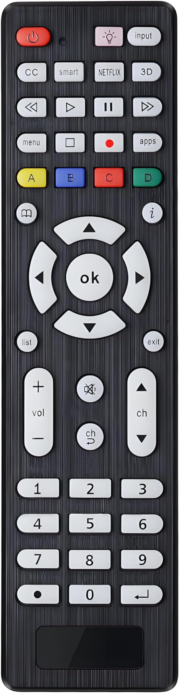 Universal TV Remote for Samsung, Sony, Sharp, Vizio, Philips, Toshiba, Sanyo, TCL, Hisense, Insignia, Panasonic and More Brand Smart TVs