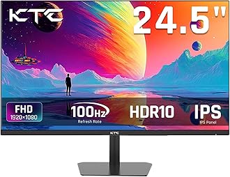 KTC 24.5 inch 100Hz IPS Computer Monitor – FHD (1920 x 1080P), Anti-Blue Light Screen, 126% sRGB, 16.7M, Support FreeSync and GSync, PC Monitor for Casual Gaming and Working