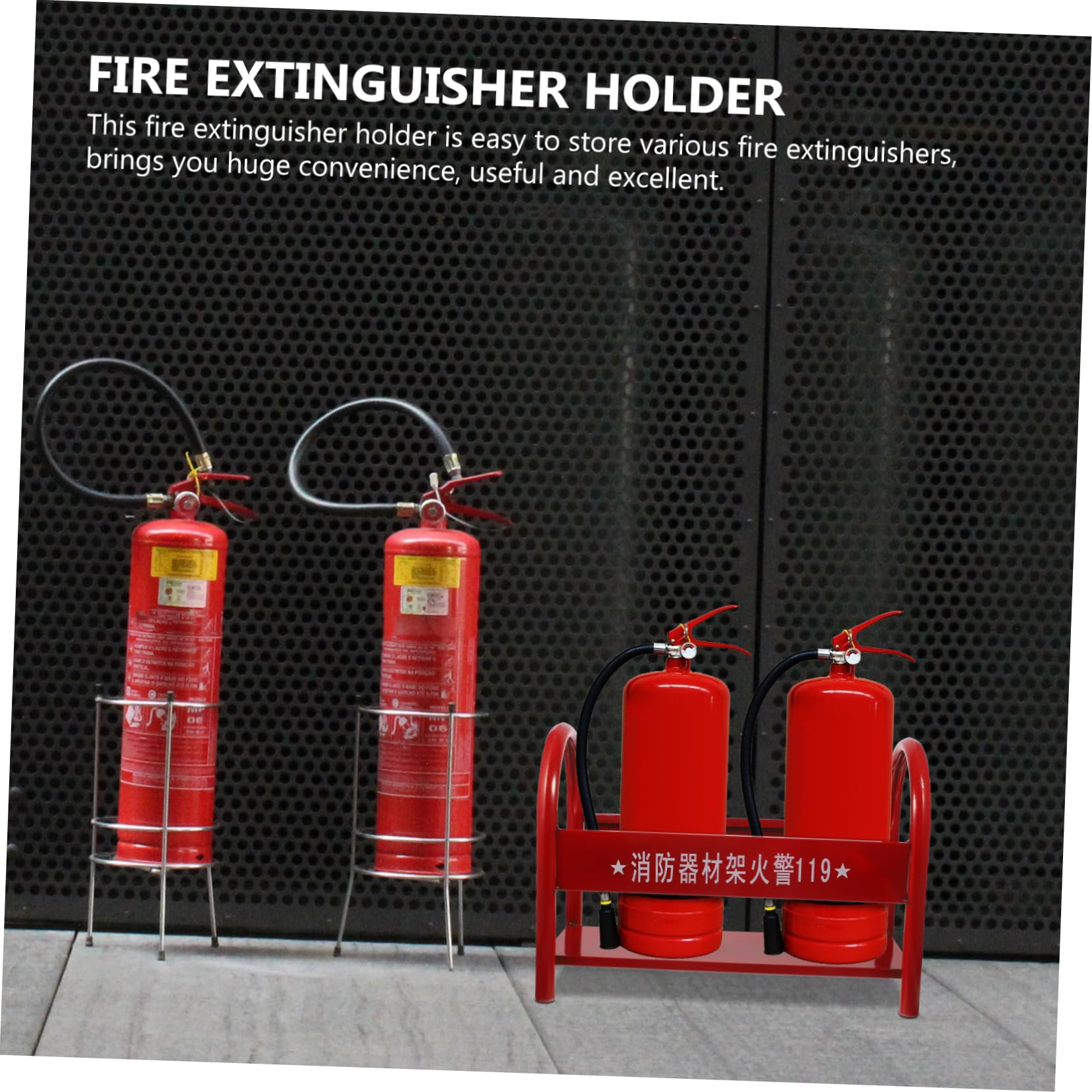 ABOOFAN Soporte De Extintor De Incendios Estante Metálico Soporte Resistente Para Extintor De Incendios Para Oficinas Edificios Almacenes