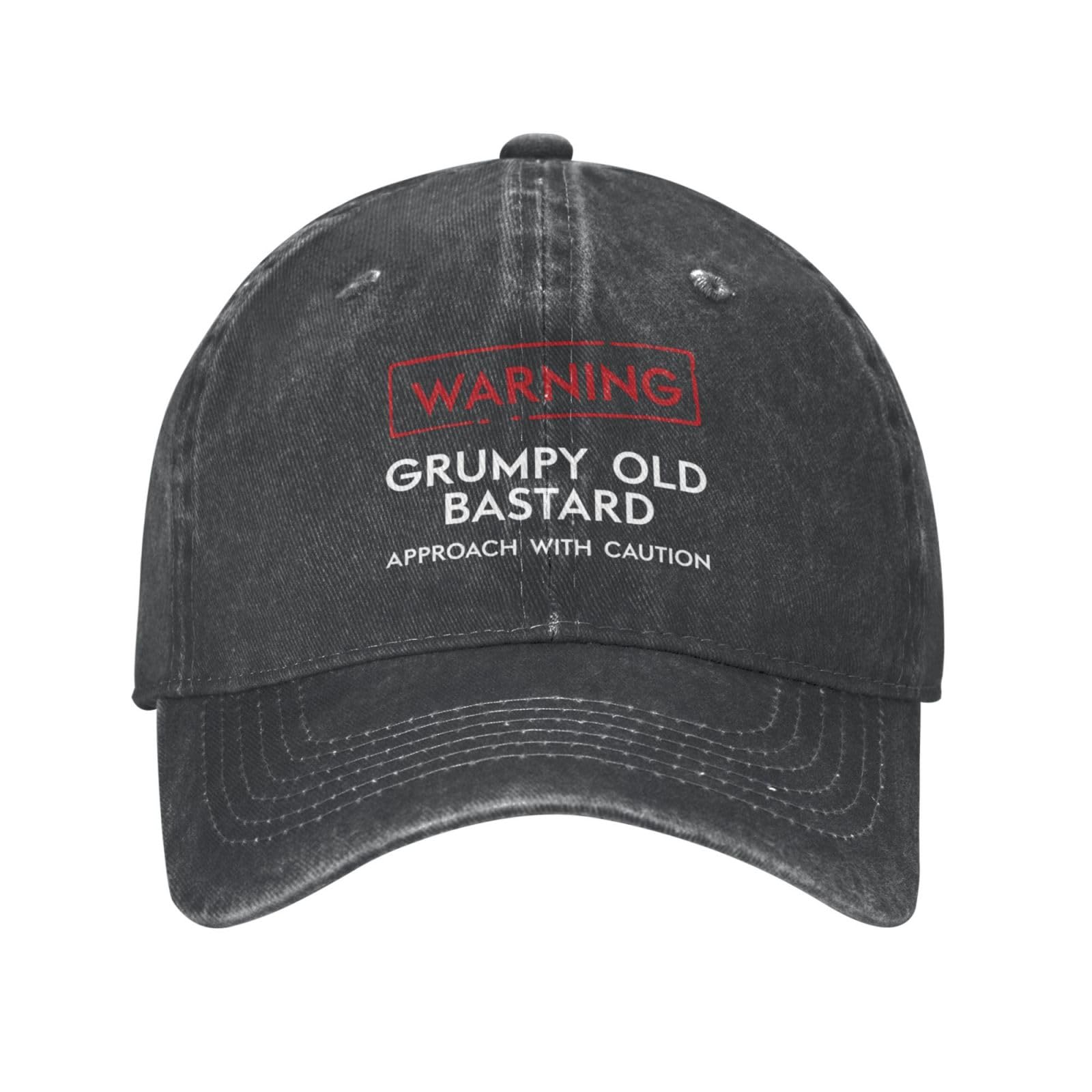 Kwqdozf Unisex Black Funny Cap Warning Grumpys Old Bastards Cap For Women Dad Hats Cute Hat
