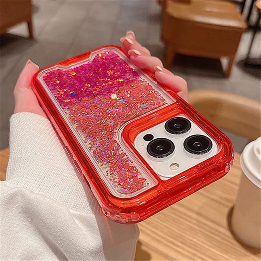 Coque iPhone X paillettes dégradé rouge pour vos sorties et soirées
