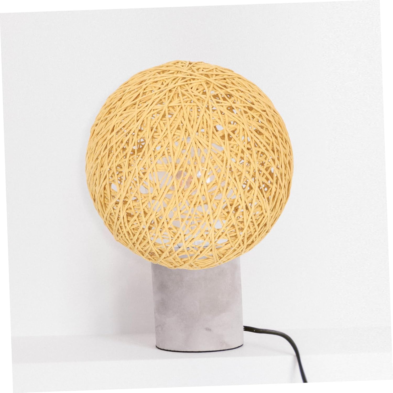 POPETPOP 4pcs Rattan Lampshade Ceiling Light Cover Unique Design for Dining Room Bar Living Room Decor Fade Resistant Easy to Use Lighting Accessory