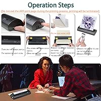 Vista 3 de Atelics Cordless Tattoo Transfer Stencil Printer, with 10Pcs Transfer Paper, Portable Tattoo Transfer Thermal Copier Machine for Temporary and