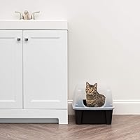 Vista 6 de IRIS USA Caja de Arena Grande para Gatos con Escudo Contra Dispersión y Pala, Bandeja de Arena para Gatos de Lados Altos con Parte Superior Abierta