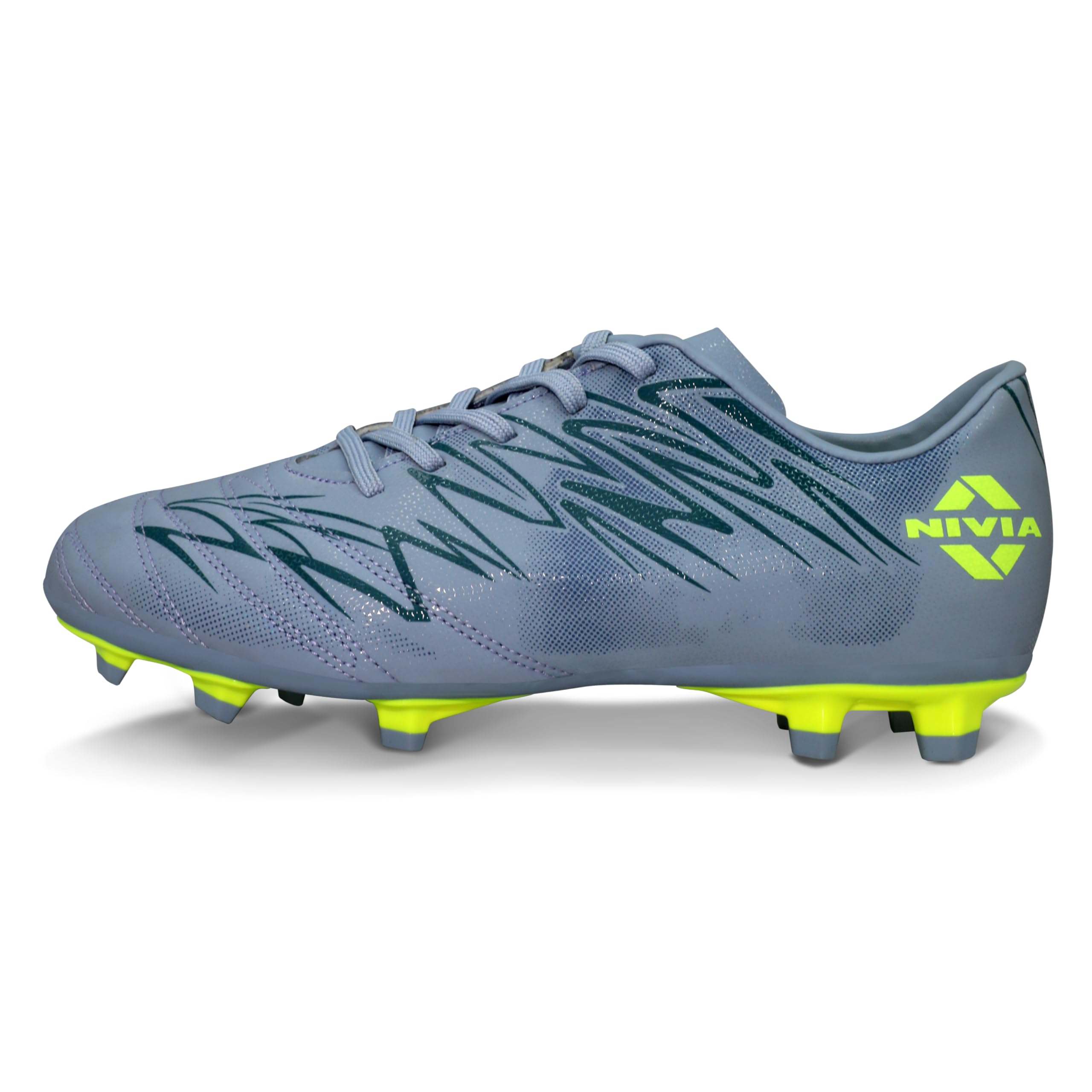 Encounter 11.0 Football Stud for Men, Synthetic Leather Upper, Lightweight Insole,High-Shear Strength TPU Outsole (Comfort Grey) UK-08