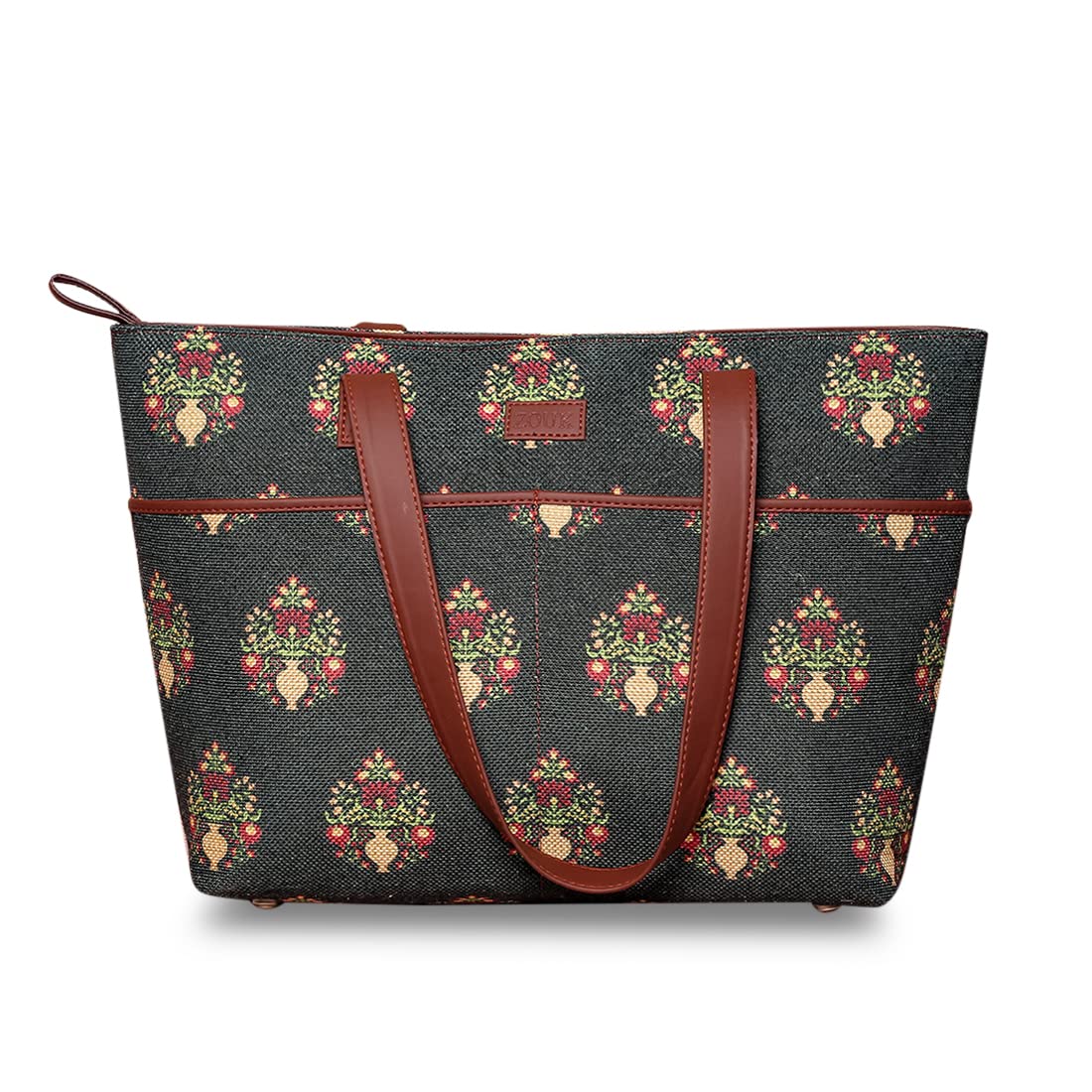 ZOUK 100% PeTA Approved Vegan Leather Double Handle Printed Tote Bags For Women (B09QRRY5VB) Amazon Price History, Amazon Price Tracker