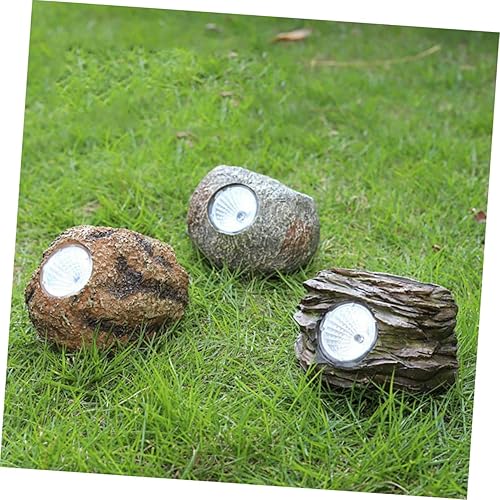 Miniatura 6 de GANAZONO 2 unids Lámpara de piedra solar Luz decorativa Rock Spot Luz Jardín Luz Solar Césped Luz Acera Luces de tierra al aire libre Proyector LED