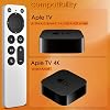 Control Remoto de Repuesto para Todos los Apple TV: para Apple 4K/ Gen 1 2 3 4/ HD A2169 A1842 A1625 A1427 A1469 A1378 A1218 con Función de Control de TV 5