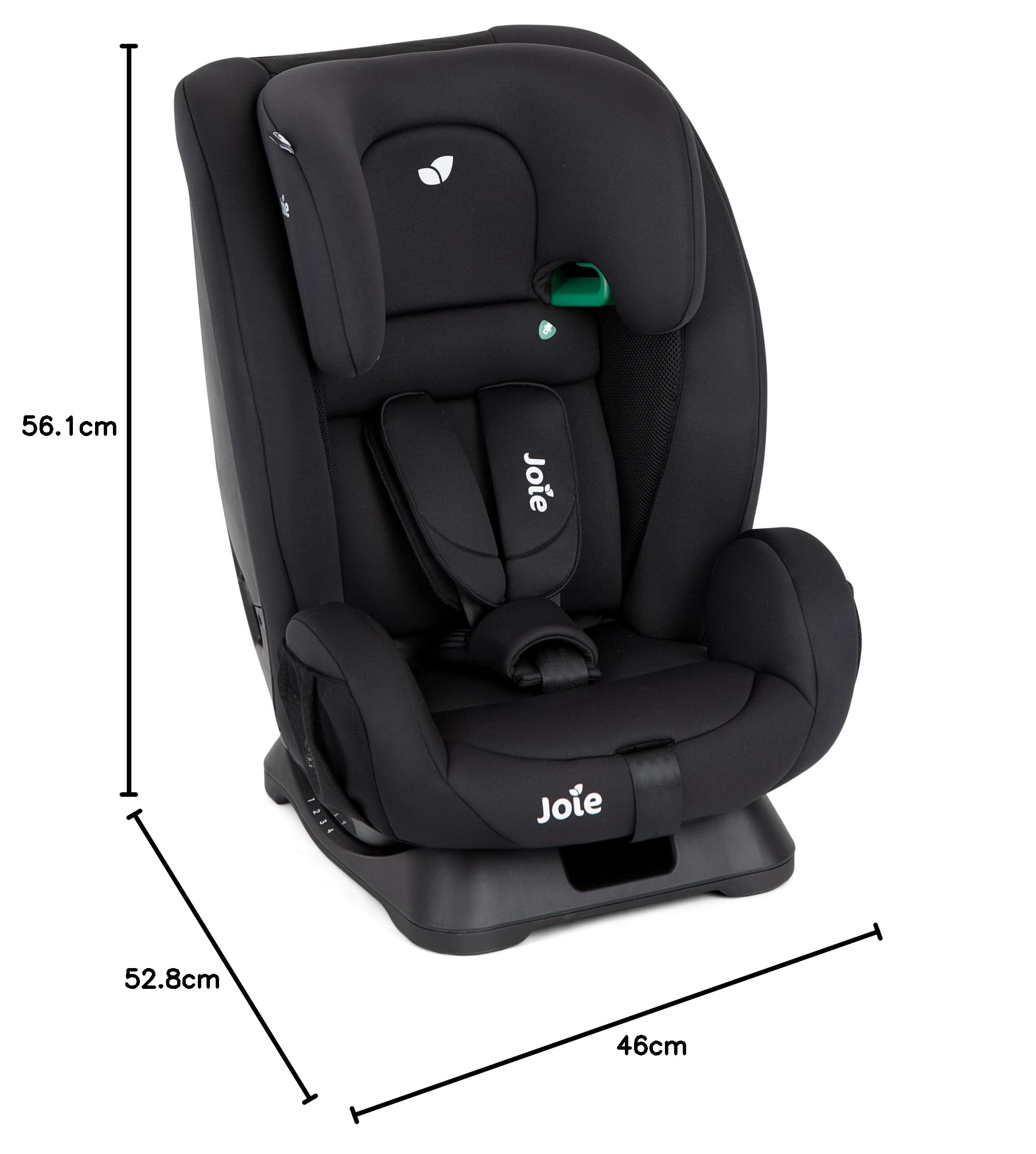 Joie fortifi™ R129 seggiolino auto i-Size, nel senso di marcia, 4 posizioni di reclinazione, installazione con cintura semplice, poggiatesta GrowTogether™ – da 15 mesi a 12 anni (76–145 cm), Shale