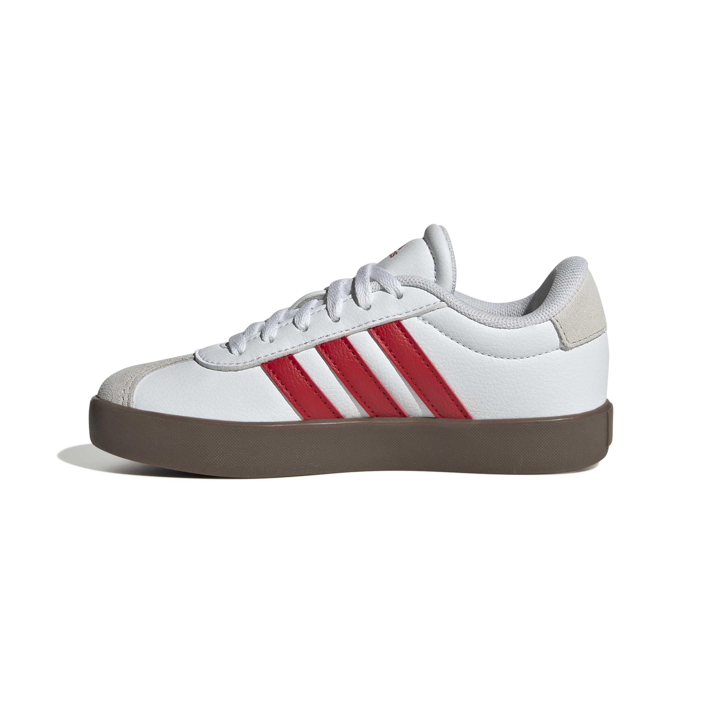 adidas Unisex Kinder VL Court Shoes, FTWR White/Better Scarlet/Grey one, 32 EU