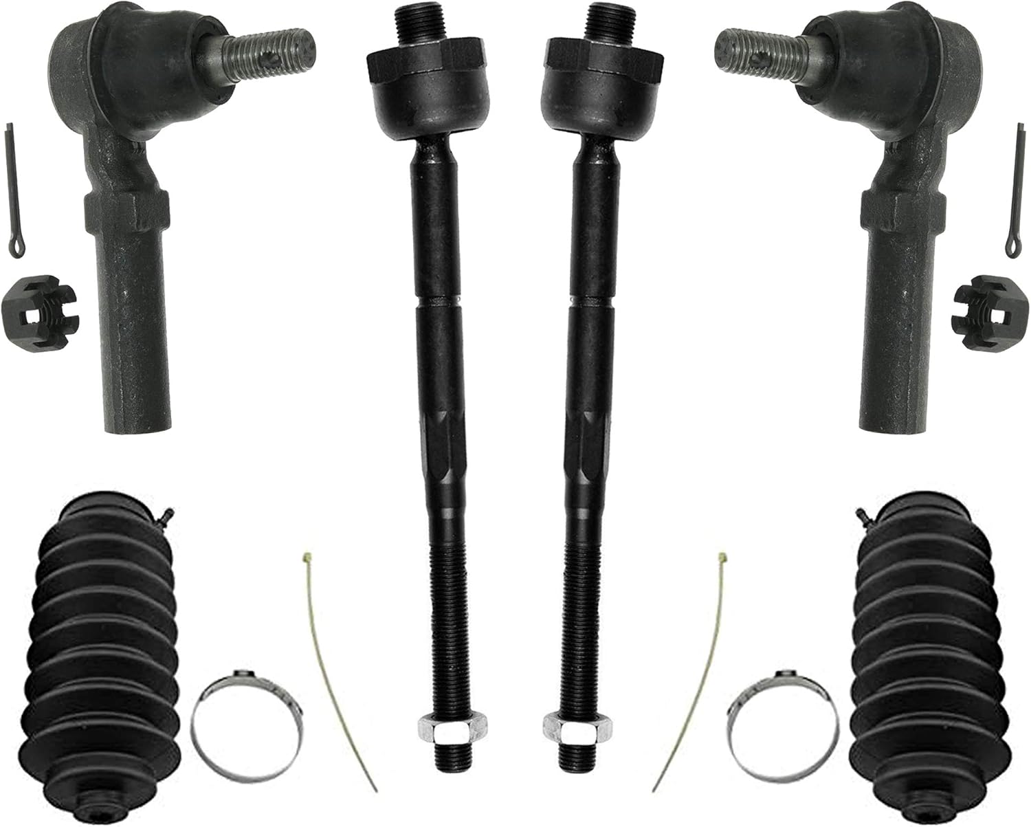 Buy Detroit Axle Front Inner & Outer Tie Rod wBoots Replacement for