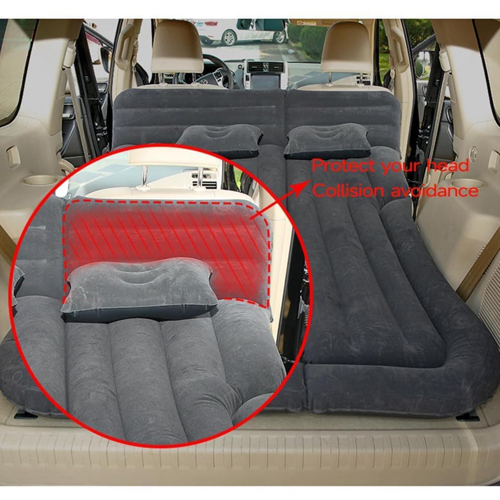 Materasso Gonfiabile per Volvo V90 Cross Country 2016-2020 | Superficie floccata morbida per viaggi lunghi campeggio comodità ergonomica portatile resistente salvaspazio