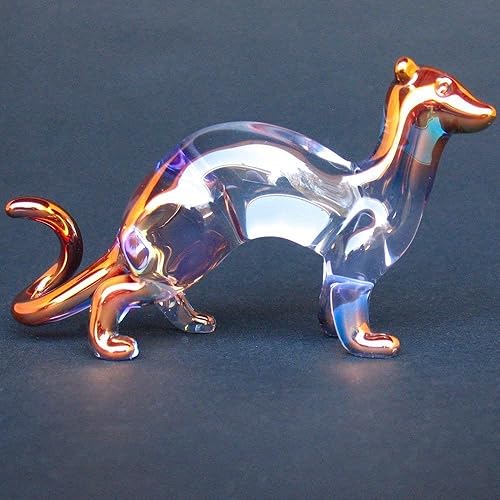 Miniatura 7 de Ferret Figurine of Hand Blown Glass