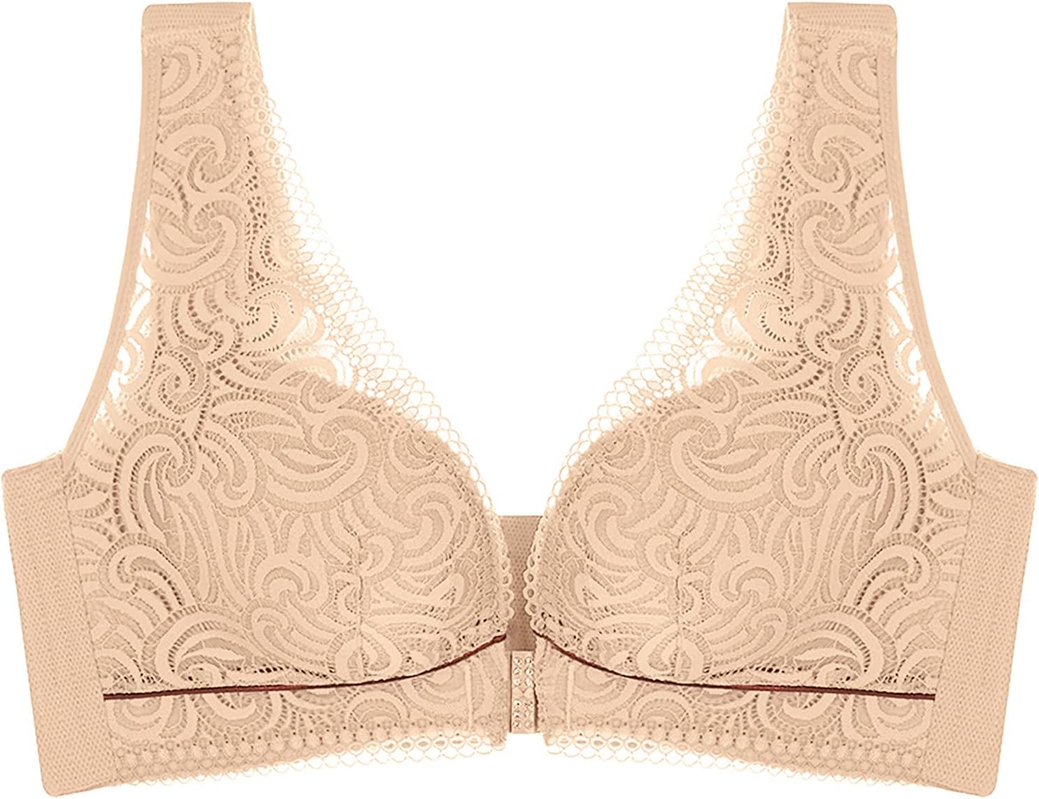 ANGXIWAN BH Damen Bügellos - Bralette Mit Starker Halterung & V-Ausschnitt