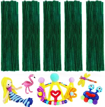 Dark Green Pipe Cleaners - Arts & Crafts Supplies