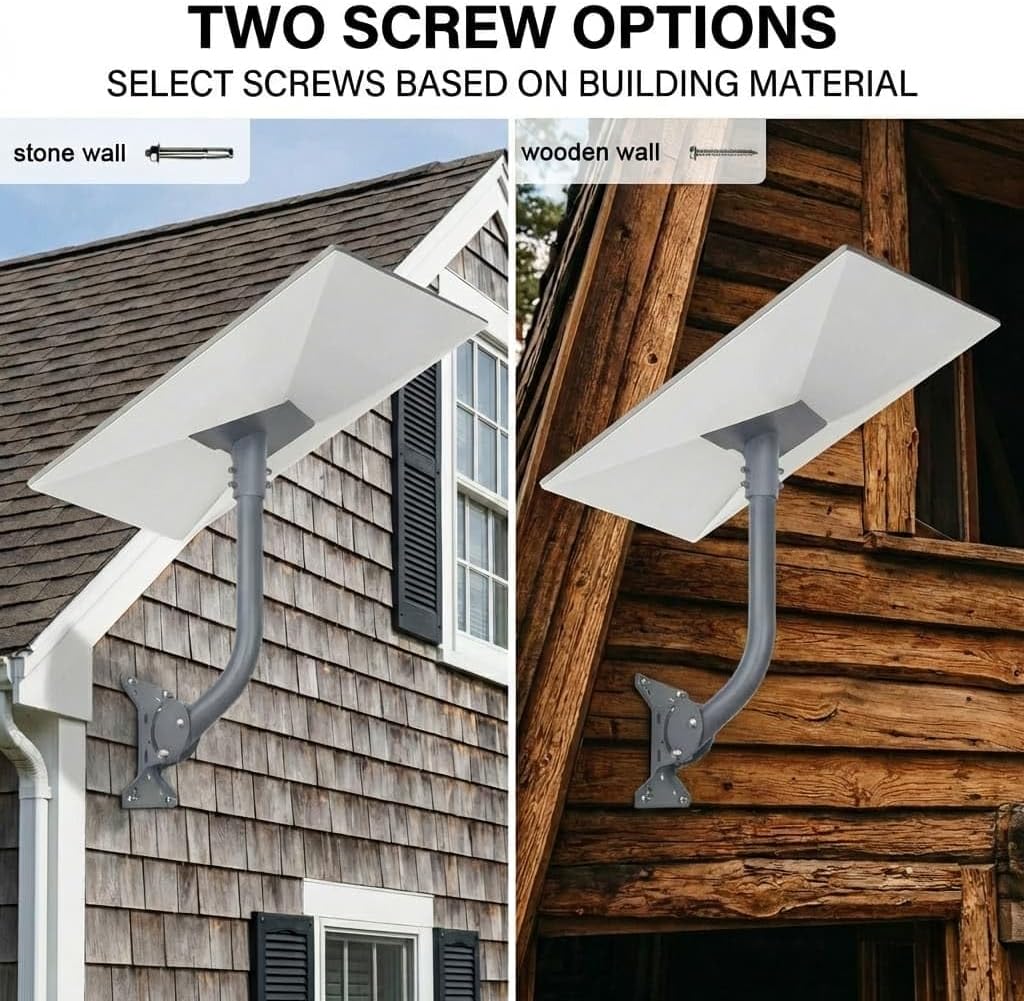 Mount for Starlink Gen 3, Adjustable Wall Roof Mount Kit with Metal Pipe Adapter, Weatherproof & Rust-Resistant, Compatible with V3 Standard Starlink Dish (Gray)