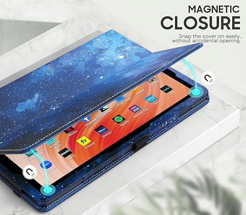 Miniatura 7 de MoKo - Funda para tablet Kindle Fire HD 10 y 10 Plus (11. generación, versión 2021), diseño delgado y plegable con función de encendido y apagado