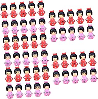 Amosfun 50 Pçs Boneca Quimono Artesanato Em Resina Enfeites De Menina Enfeite De Bolo Boneca Kokeshi Japonesa Bonecas Kokeshi Estátua De Quimono Bonecas Japonesas Bonecas Japonesas