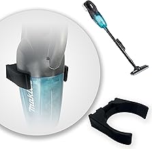 R-Satz Shop Staubsauger Wand Halterung passend für Makita DCL Serie - DCL Akku Sauger Wandhalterung - Halter in Schwarz