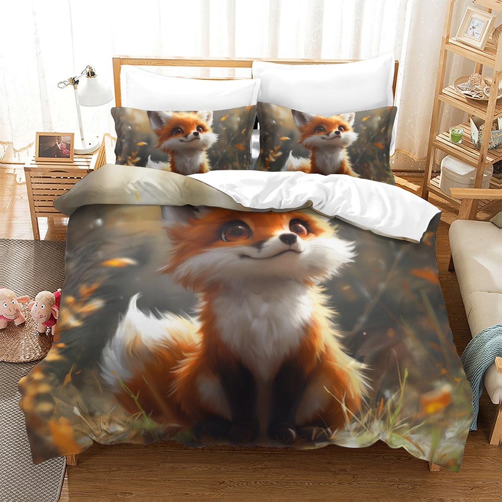 Housse de couette respirante Fox haute qualité parure de lit anti-transpiration king size
