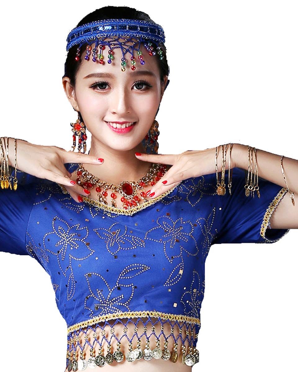 Grouptap Bollywood Tribal Lace Fishtail Indiase vrouwen buikdans top broek jurk blauw/roze/rood Arabische dames buikdans sleuven broek kostuum Grouptap Bollywood Tribal Lace Fishtail Indiase vrouwen buikdans top broek jurk blauw/roze/rood Arabische dames buikdans sleuven broek kostuum