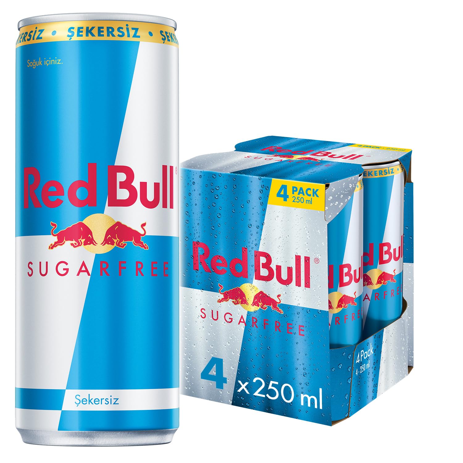 Red Bull Enerji İçeceği Şekersiz 250 ml (4’lü paket 4x250 ml)