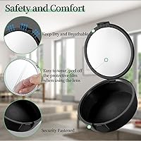 Vista 3 de Estuche retenedor, dentadura y protector bucal, funda de alineador de ortodoncia con espejo y ventilación, calavera negra