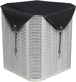 Air Conditioner Covers for Outside Units, 32 x 32 Inch Winter AC Defender with Bungee Cords, Heavy Duty Top Oxford Cover for Outside A/C Compresser Central Units