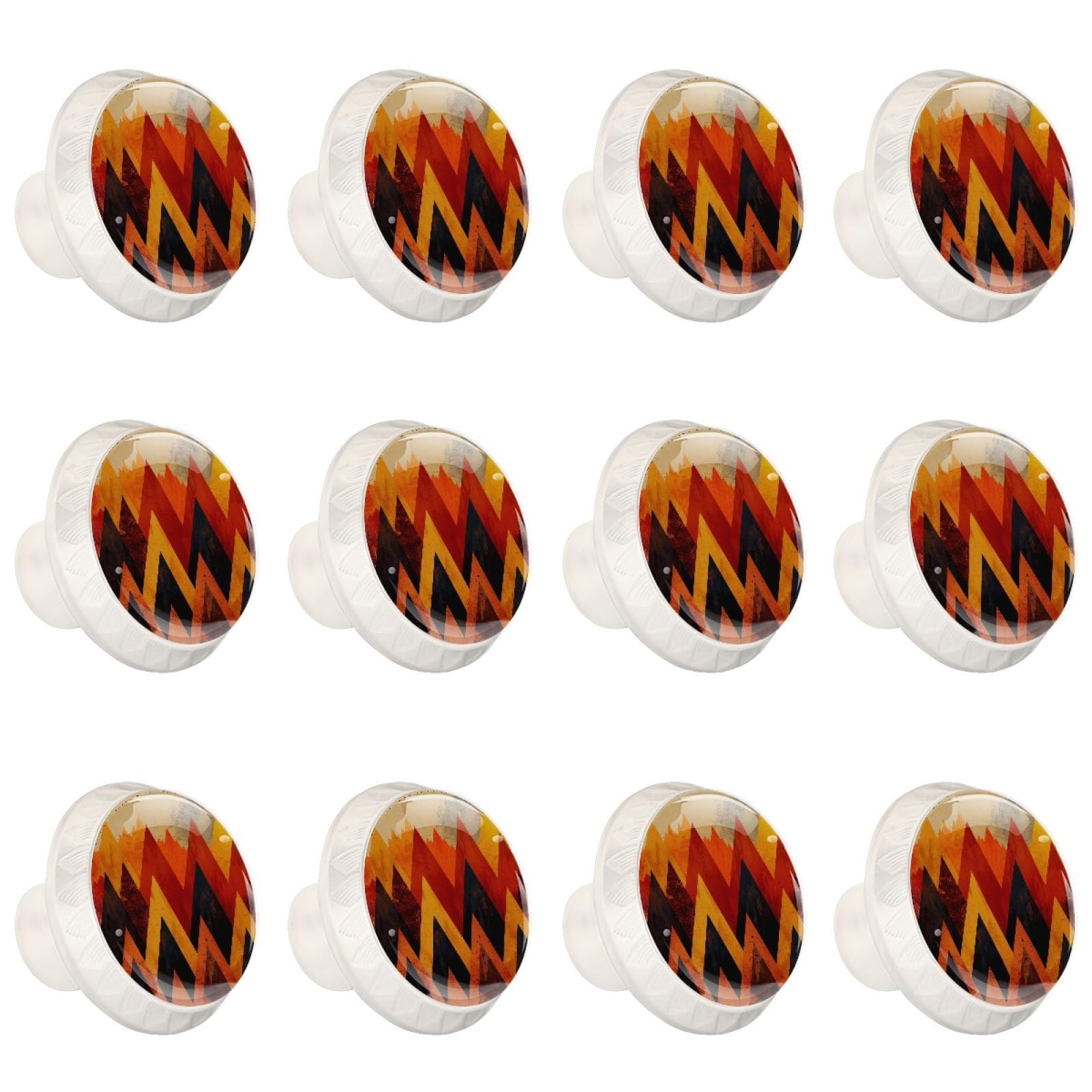 Boutons de tiroir en verre de cristal transparent pour meuble chic x12