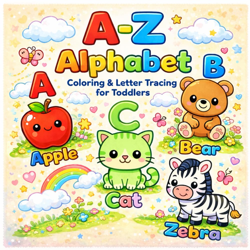 A–Z Alphabet Coloring & Letter Tracing for Toddlers