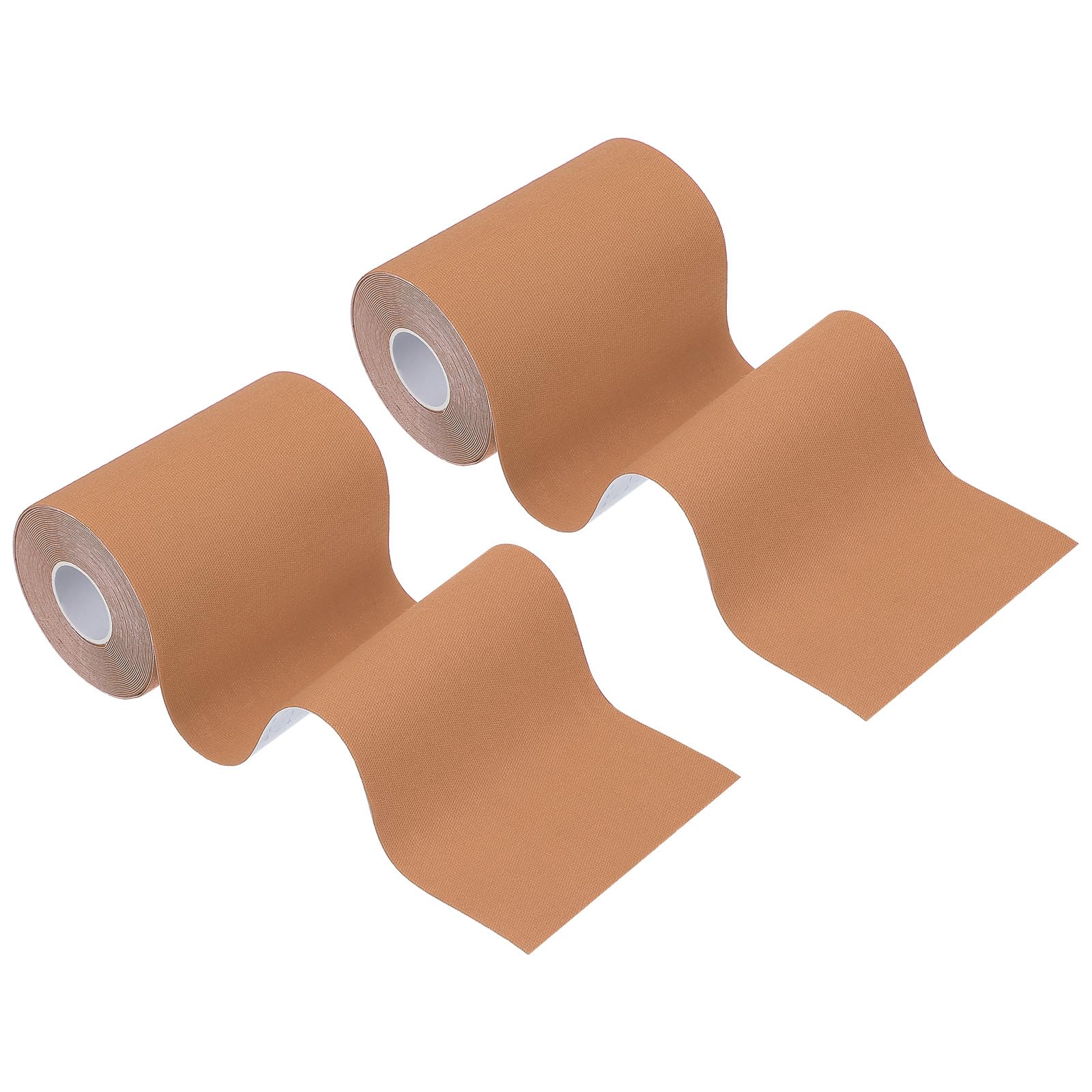 PATIKIL 5M x 10cm Nastro Kinesiologico, 2 Rotoli Nastro Adesivo Di Cotone Sportivo Per Supporto Muscolare Nastro Elastico Impermeabile Per Ginocchio Caviglia, Colore Pelle