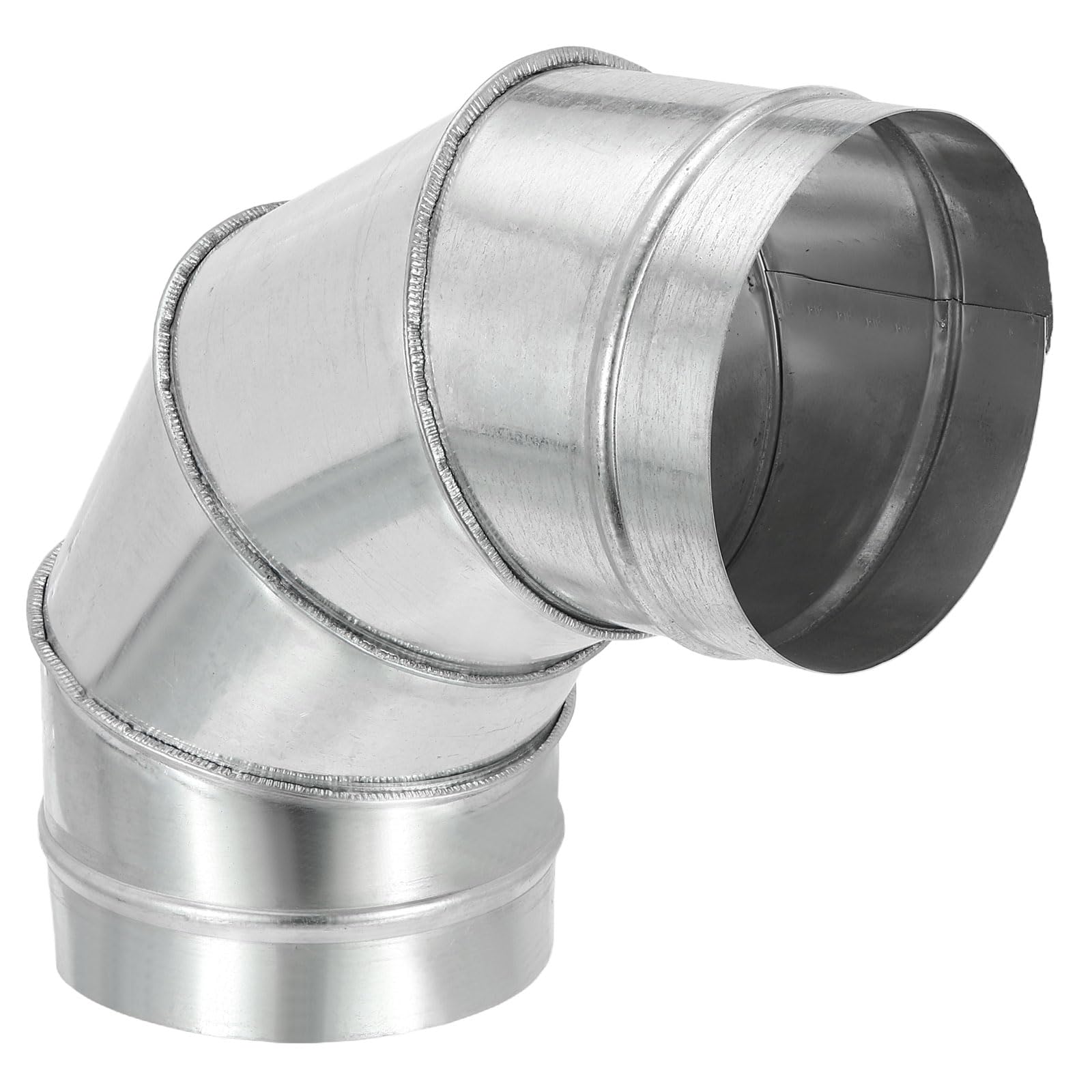 Conector de tubo de conducto de codo de 90 grados de 6" de diámetro exterior, conector de tubo de ventilación de chimenea de HVAC, adaptador de hierro galvanizado para tubo de escape de ventilación
