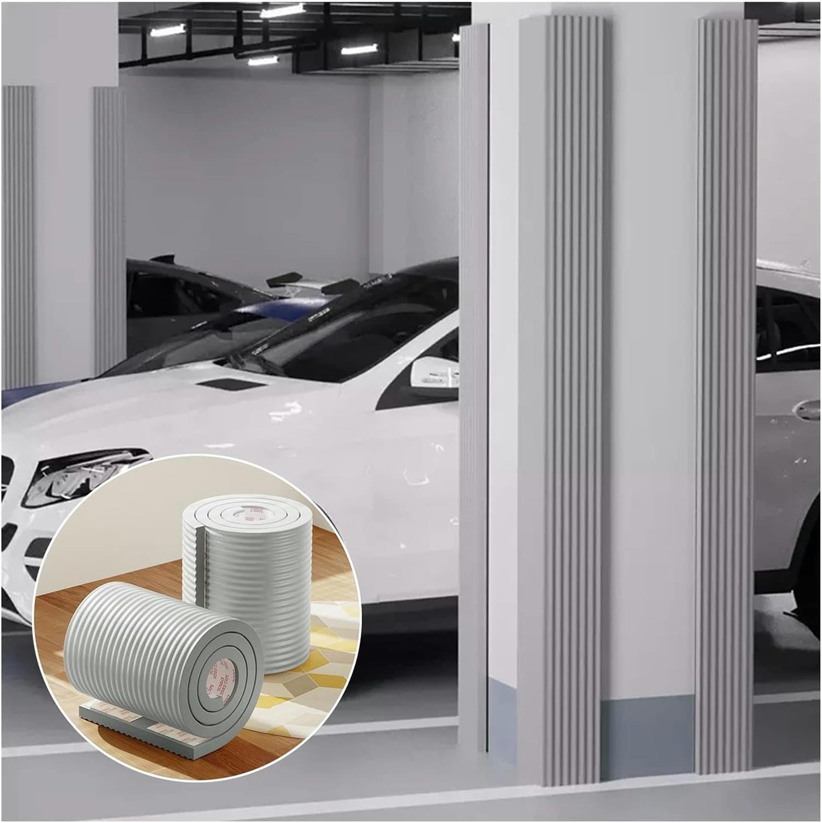 Protections des bords de garage autocollantes en éponge de 1cm pour murs et angles de meubles