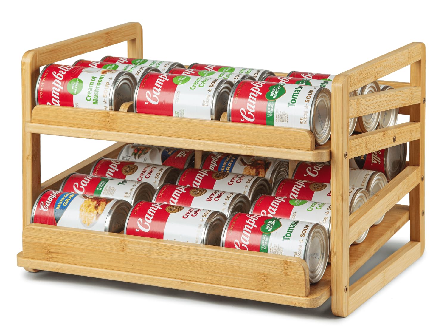 Bamboo Rolling Can Organizer