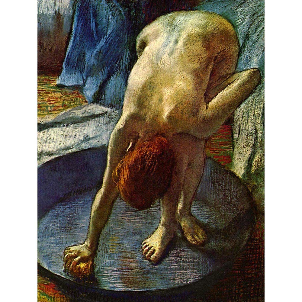 Wee Blue Coo Edgar Degas The Tub Old Master Painting Art Print Poster Wall Decor 12X16 Inch