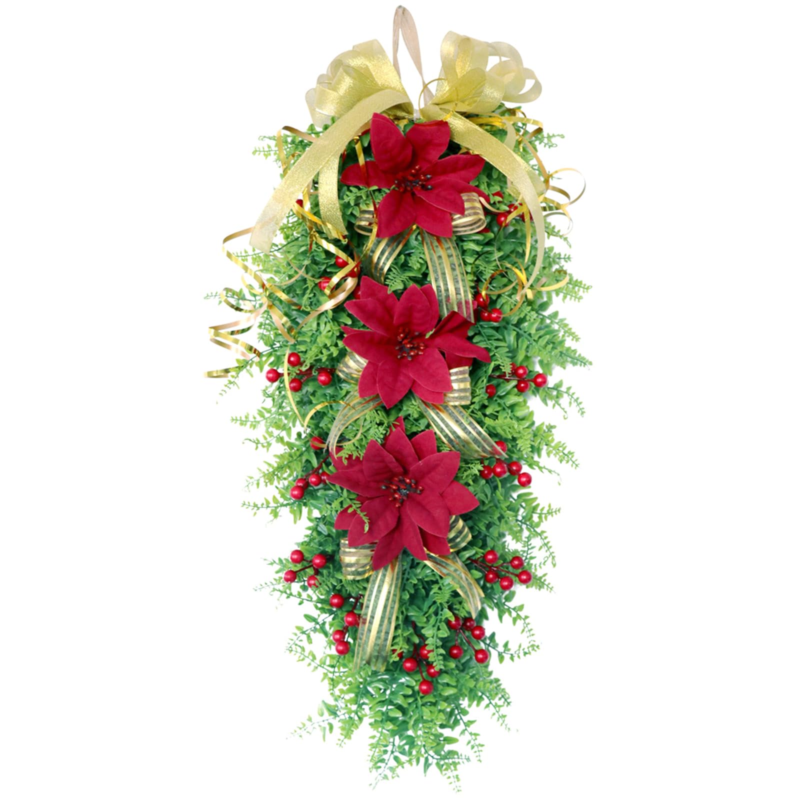 Buxuaaaa Porch Wreath Decoration Christmas Wreath Holiday Party Ornaments Porch Door Ornaments Sign Christmas