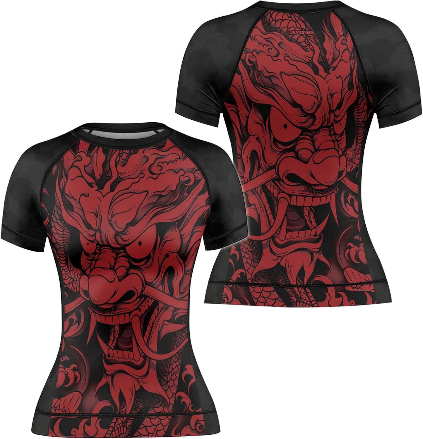 FORMONIES Samurai Rash Guard for Women – Short Sleeve Base Layer for No-Gi BJJ Jiu Jitsu MMA Grappling
