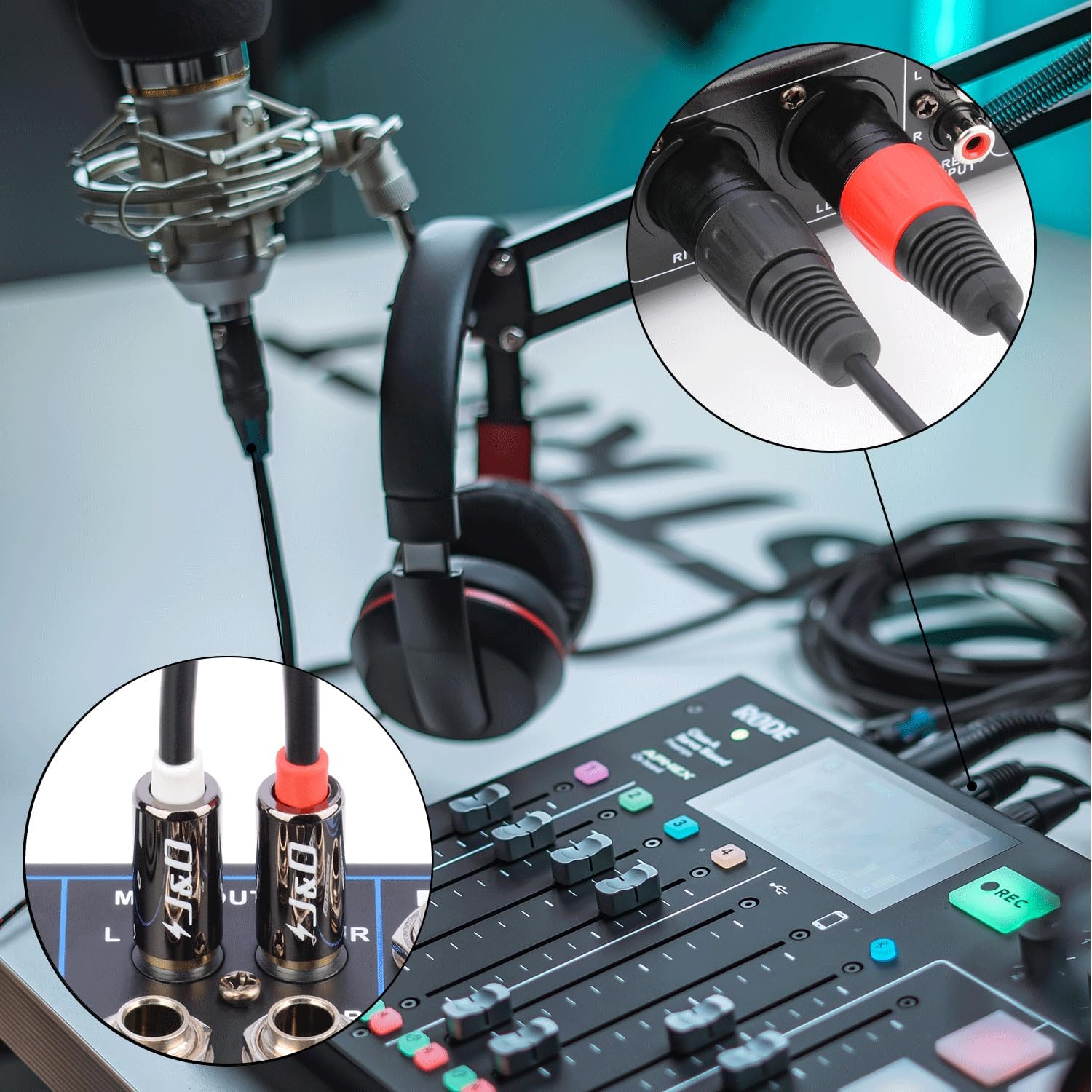 J&D 2 RCA a XLR Cavo, Unbalanced Dual XLR a 2x RCA Maschio Cavo di Interconnessione per Altoparlante, Amplificatori, Sistemi Audio Stereo HiFi, 4,5 Meter