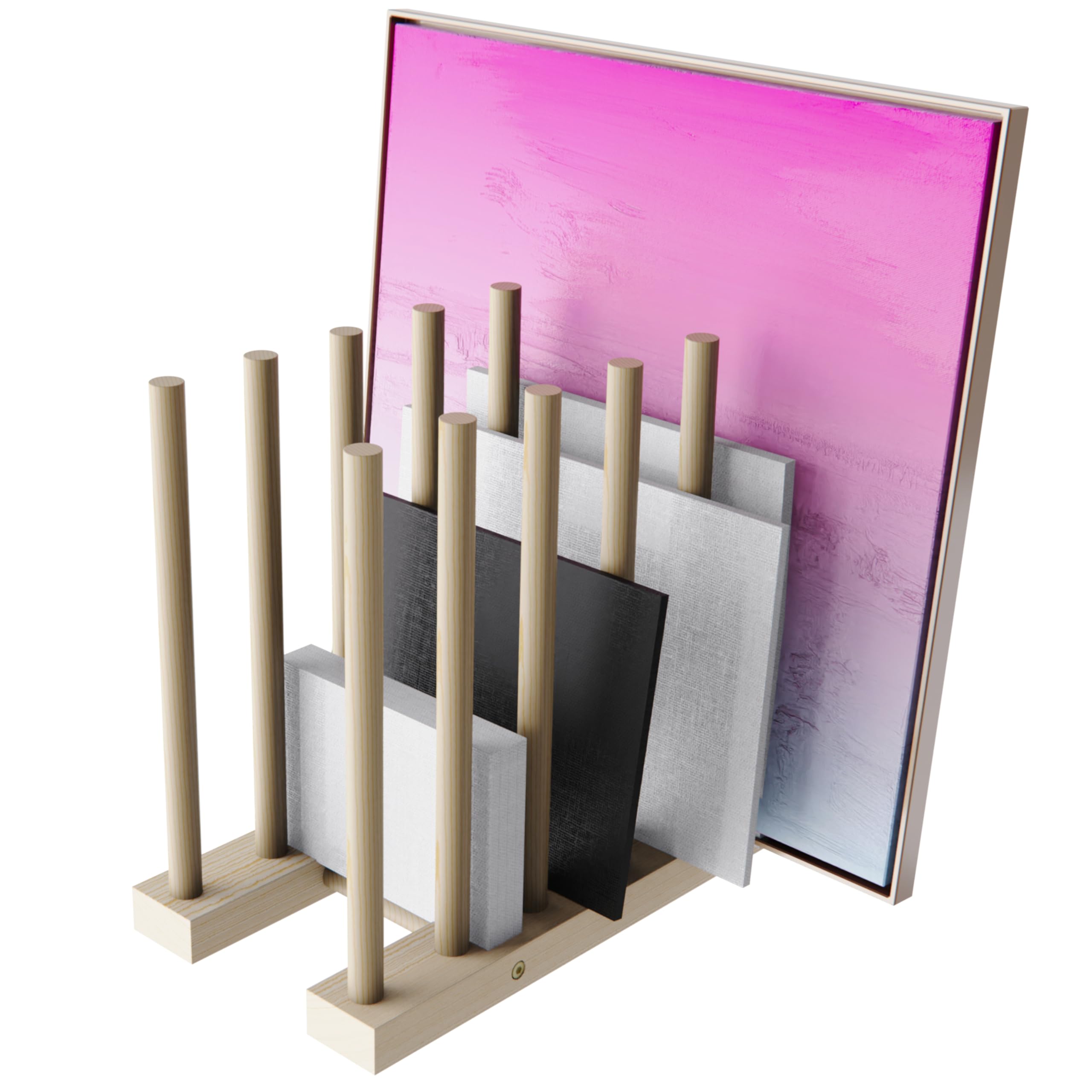 Art Storage Rack, Art Canvas Storage Stand, Canvas Boards Rack Art Storage for Drawing Board for Art Studios, Gallery (Contemporary, 7.9" D x 15" W x 13.7" H), FDRE3444