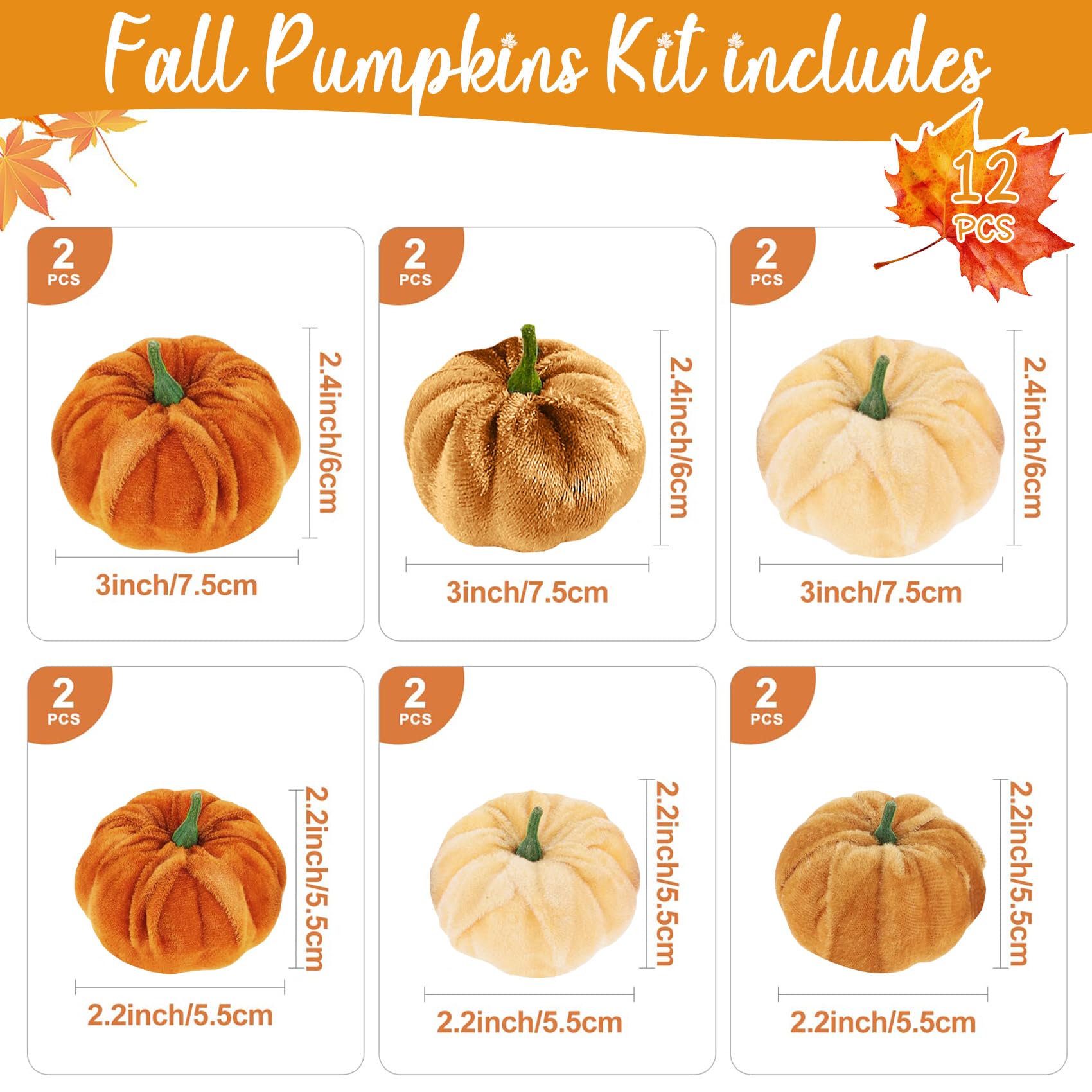 Zucche Autunnali Artificiali Da 16 Pezzi, Decorazione Del Ringraziamento Di Halloween, Zucche In Schiuma, Colore Casuale, Set Di 6 Dimensioni Con 16 Ornamenti Di Zucca (blu