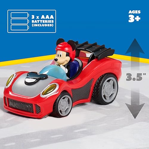 Miniatura 2 de Mickey Mouse Rev 'n Go Vehículos con luces y sonidos, coche de Mickey, frases de Mickey Mouse, juguetes para niños a partir de 3 años Just Play