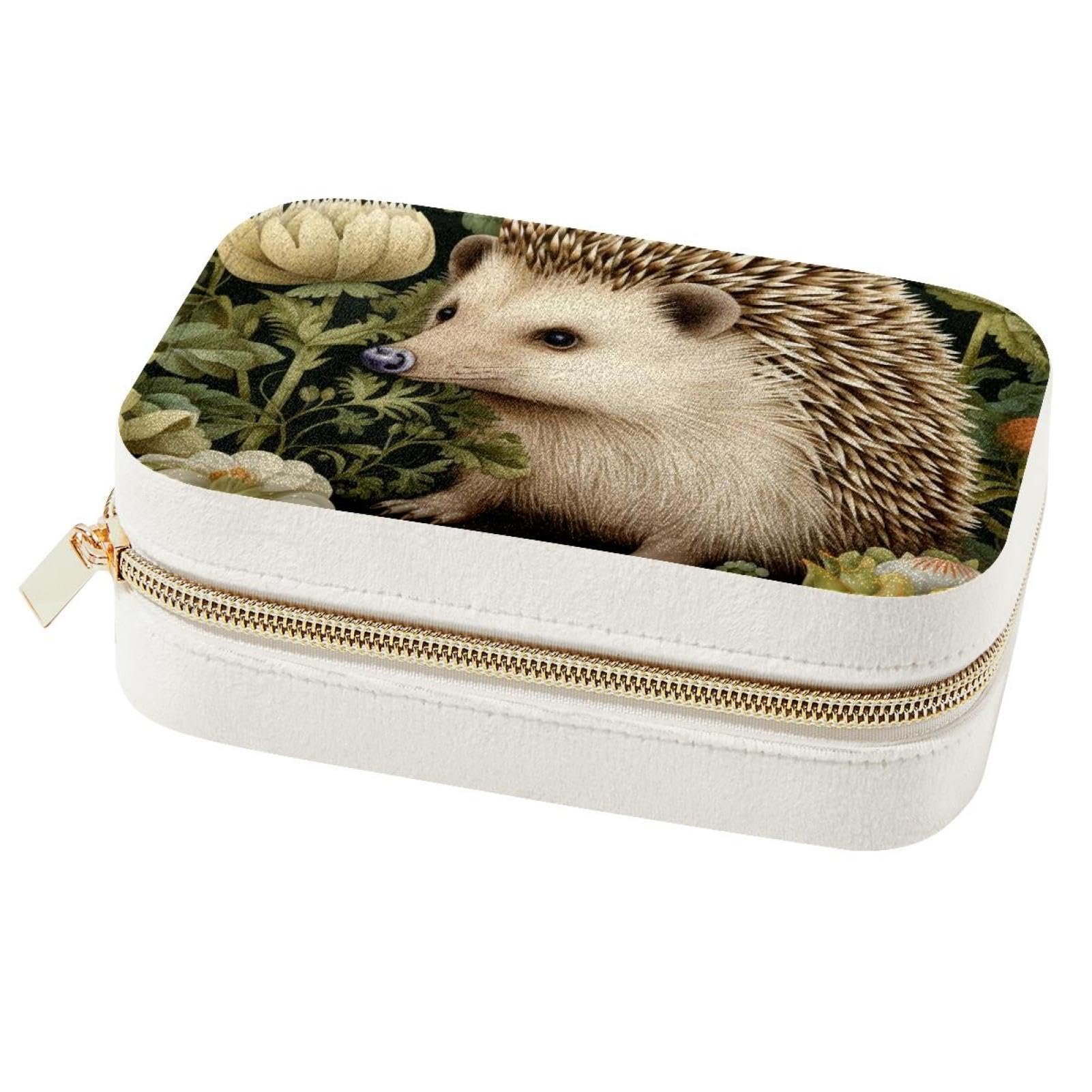 Cadeau de demoiselle d'honneur : boîte à bijoux portable fleurs blanches