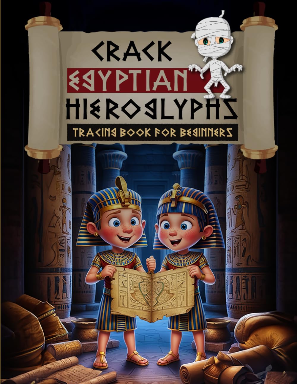 Crack Egyptian Hieroglyphs: Tracing book for beginners: Master the Sacred Script of the Pharaohs