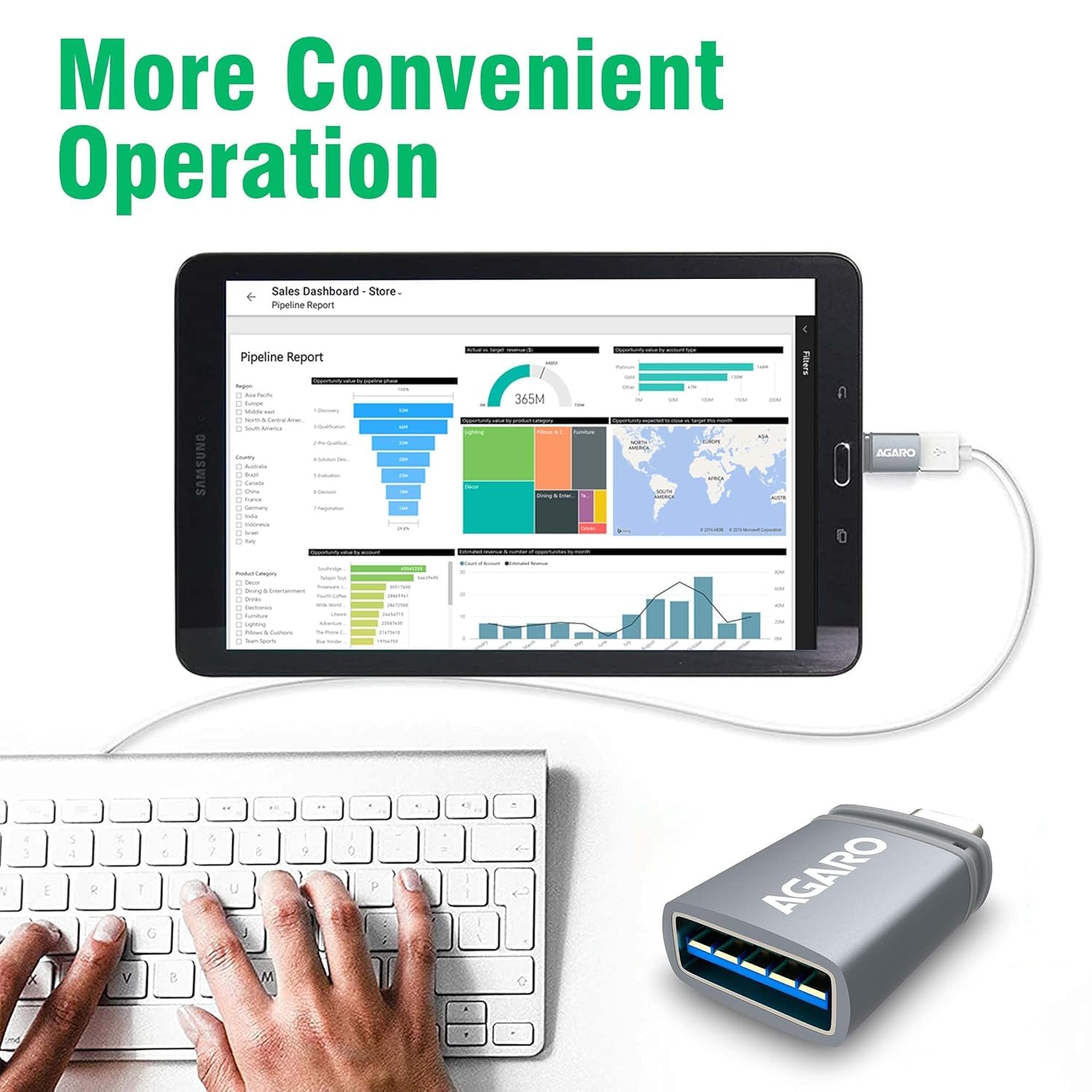AGARO Blaze USB 3.0 to Type C OTG Adapter, Compatible with Thunderbolt to USB Adapter, Laptops Including MacBook Pro, Air and All Type-C Devices, Portable and High-Speed Data Transfer — Amazon image 5