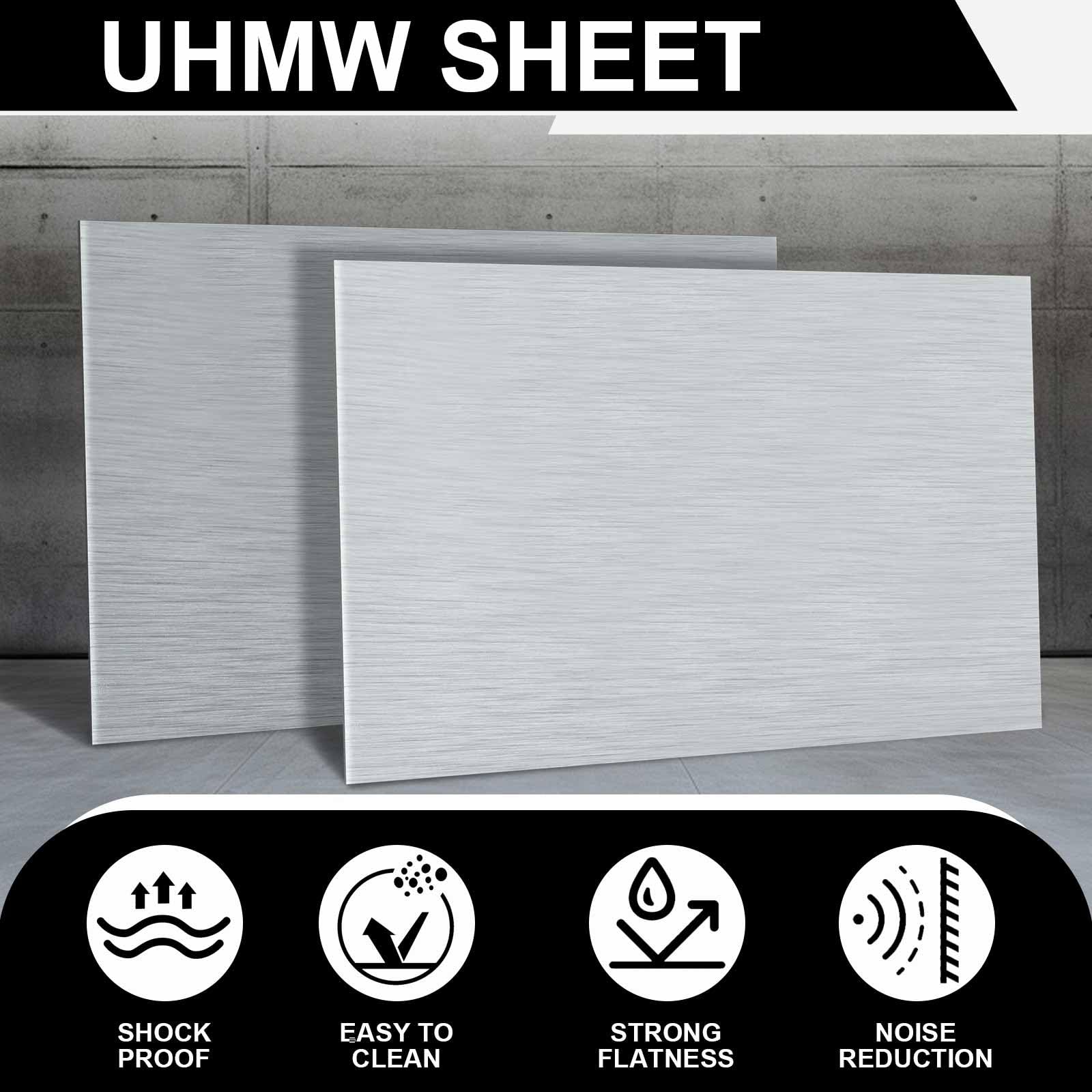Blulu 2 Pack 1/4" Aluminum Sheets - Brushed Silver -4 Blulu 2 Pack 1/4" Aluminum Sheets - Brushed Silver -4