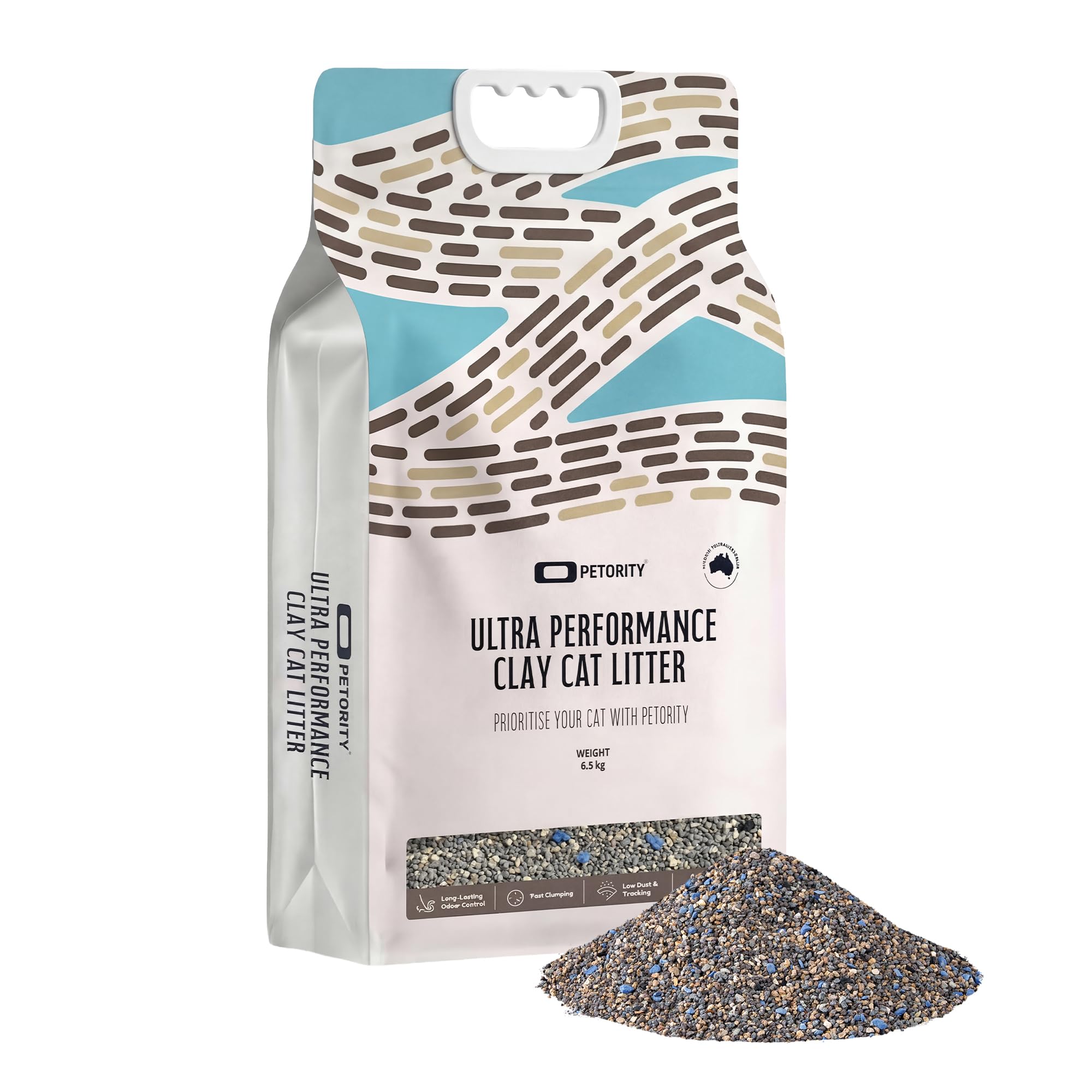 PETORITY Clumping Clay Cat Litter, Ultra Performance 3-in-1 Mixed 6.5kg
