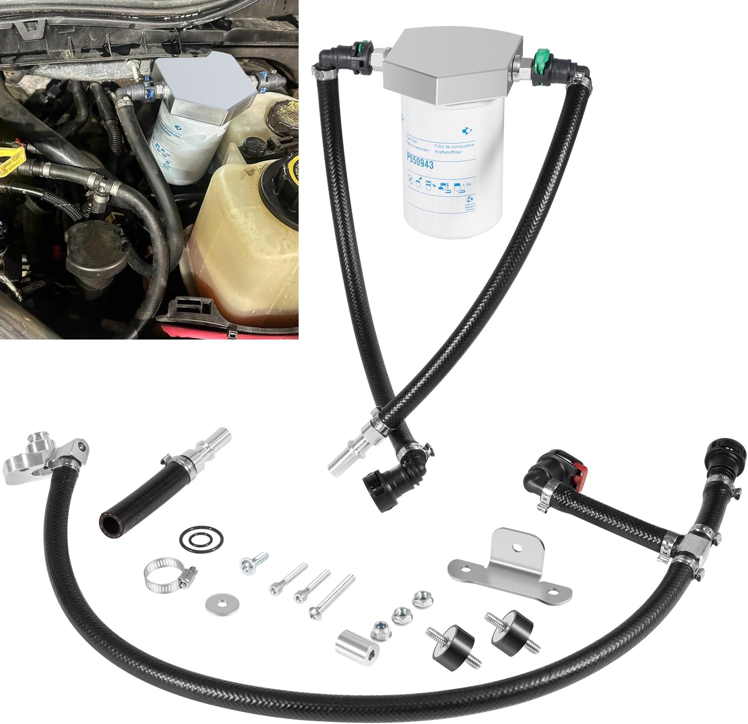 Gen 2.1 CP4 Disaster Prevention Bypass Kit Compatible with Ford F250 F350 F450 F550 Super Duty (2011-2025) 6.7L Powerstroke Diesel CP4 Injection Pump, Replace# CP4-6.7F-BP-G2.1, 7031190