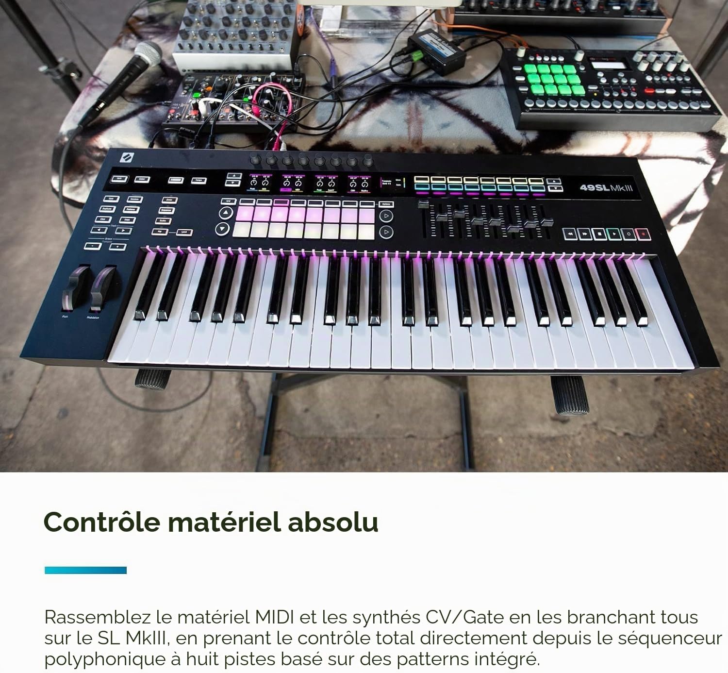Novation 49SL MkIII Clavier Maître et Séquenceur MIDI de 49 Touches
